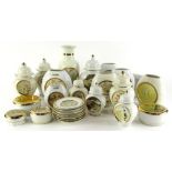 A quantity of Chokin ware porcelain, to include vases, boxes and covers, each picked out in 22 and