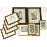 A quantity of mainly French architectural prints, to include the Court of the Hotel Chambellan