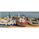 A quantity of ceramics etc., to include a draining meat dish, Noritake type butter dish,