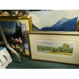 Miscellaneous prints, to include winter scenes by T Leighton, artist signed prints by the same