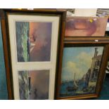 Various pictures, prints, to include nautical scenes, scene of Venice, etc. (a quantity)