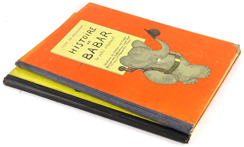 Braunhoff (Jean de) LE ROI BABAR, 1933 : HISTOIRE DE BABAR…, 1931, publisher's boards, large