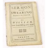 [Fleetwood] (William, Bishop of St Asaph) A SERMON UPON SWEARING PREACH' D AT HIS PARISH 1721.
