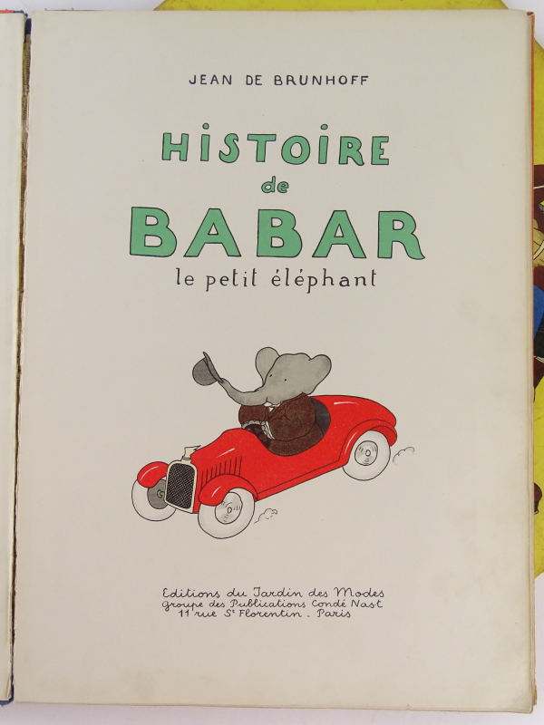 Braunhoff (Jean de) LE ROI BABAR, 1933 : HISTOIRE DE BABAR…, 1931, publisher's boards, large - Image 2 of 2