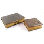 Two photograph albums containing Victorian portrait photographs and carte de visite.