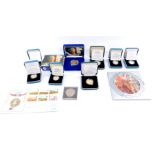 Proof and commemorative coins, comprising; Her Majesty The Queen's Golden Jubilee crown 2002.,