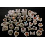 Grafton Carlton and other crested china ointment boxes and covers, and further dressing table