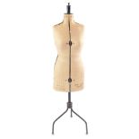 A Chil-Daw Pioneer early 20thC mannequin, with a fabric covered iron frame, bust 36-43, No 344739,