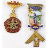 A Masonic jewel, named to W. Bro. E W Sutton., For His Most Valuable Services, Lodge of Patience and