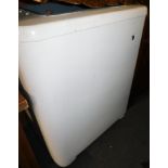 A vintage PSG chest freezer, raised on castors, 102cm high, 83cm wide, 52cm deep.