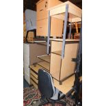 Office furniture, including a filing cabinet, chairs, desks, etc. (7)