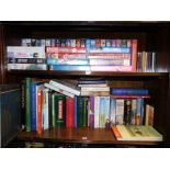 Cassette audio books, CDs and videos, books, etc. (2 shelves)