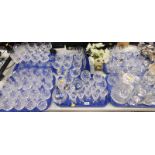 Stuart and other crystal glassware, including decanters, wine glasses, whiskey and water glasses,