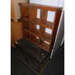 A Victorian oak blanket chest, marked W H Winc., 40cm high, 64cm wide, 38cm deep, (AF), together