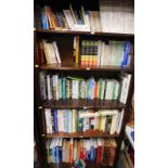 Books relating to ornithology, gardening, angling, and general reference. (5 shelves)