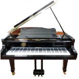 A W.Hoffmann by C Bechstein of Europe baby grand piano, in a black gloss finish, with soft close