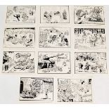 Terence Shelbourne (1930-2020). A group of pen and ink cartoons relating to Grantham Events, to