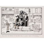 Terence Shelbourne (1930-2020). A group of pen and ink cartoons relating to Grantham Centre and