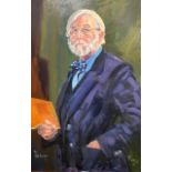 Terence Shelbourne (1930-2020). The Old Student, oil on board, signed and dated 2.96, 75cm x 49cm,