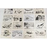 Terence Shelbourne (1930-2020). A group of pen and ink cartoons relating to planes, trains and