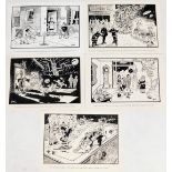 Terence Shelbourne (1930-2020). A group of pen and ink cartoons relating to seasonal events, to