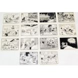 Terence Shelbourne (1930-2020). A group of pen and ink cartoons relating to various humorous scenes,