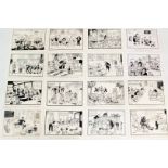 Terence Shelbourne (1930-2020). A group of pen and ink cartoons relating to schools, to include