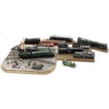 A small group of model railway ornaments, to include tracks and trains, a Ben Cruachand 6607