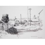 Terence Shelbourne (1930-2020). Londonthorpe, pencil sketch, dated April 9th '82, 19cm x 26cm,