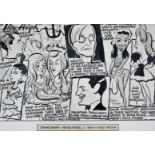 Arthur Ferrier (20thC). New's of the World cartoon, signed and dated 42, 31cm x 50cm, mounted,