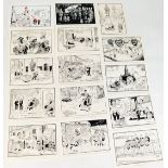 Terence Shelbourne (1930-2020). A group of pen and ink cartoons relating to Mayors of Grantham and