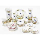 A group of Aynsley pottery, mainly in the Cottage Garden pattern, to include four vases, two pin