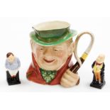 Three named ceramics, to include a Beswick character jug, a Royal Doulton Fat Boy figure, and a