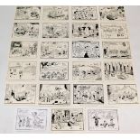 Terence Shelbourne (1930-2020). A group of pen and ink cartoons relating to various local events and