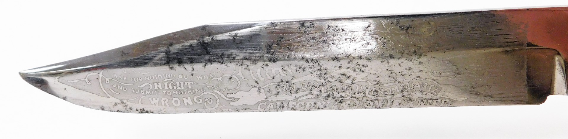 A Tiffany Broadway American knife, with a bone handle and silver plated scroll design ends, the - Image 2 of 4