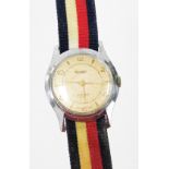 A Rotary gentleman's wristwatch, on a stainless steel back with seventeen jewel movement stamped UM,