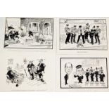Terence Shelbourne (1930-2020). A group of pen and ink cartoons relating to emergency services ,