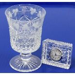 Two items of crystal glass, to include an Edinburgh Crystal goblet with etched grape and vine