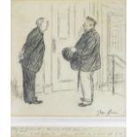 George Frederick Arthur Belcher (1875-1947). Punch London Charivari, pencil/pastel sketch, signed