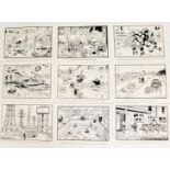 Terence Shelbourne (1930-2020). A group of pen and ink cartoons relating to Grantham and Grantham