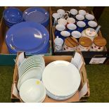 Various household effects, to include Romanian dinner plates, side plates, soup bowls, cups and