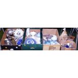 Various ceramics, to include cheese dish, blue and white tureen, jug, Wedgwood teapot, blue and