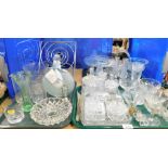A groups of assorted glassware, to include dressing table sets, silver plated cufflink's, cruet