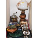 Various ceramics and silver plated wares, to include a set of silver plated and green handled butter