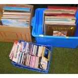 A group of 33rpm records and CDs, to include Abba, brass bands, musicals, country classics, etc. (3