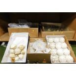 A quantity of Christmas decorations, silver baubles, wreaths, wooden baubles, etc. (1 shelf)