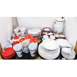 Various part dinner wares, to include a Summer Fruits pattern part service, a Poppy part service,