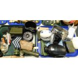 RAF Issue items, to include water flask, aide memoire, head and neck protector, torch, buttons, etc.