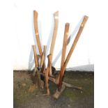 Hand tools, to include pick axe, sledge hammer, hatchet, etc. (a quantity)