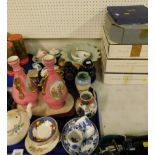 Decorative china and effects, to include cabinet plates, a pair of Chokin ware ginger jars, a